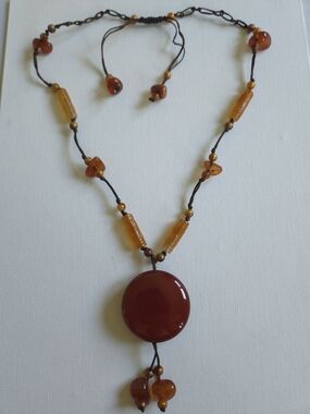Vintage Carnelian Agate Statement Necklace